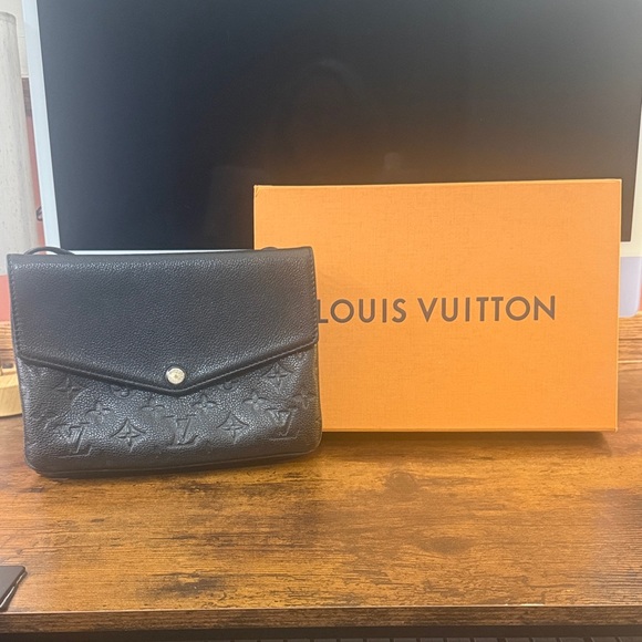 Louis Vuitton Handbags - Louis Vuitton Black Monogram Leather Empreinte Twice Black